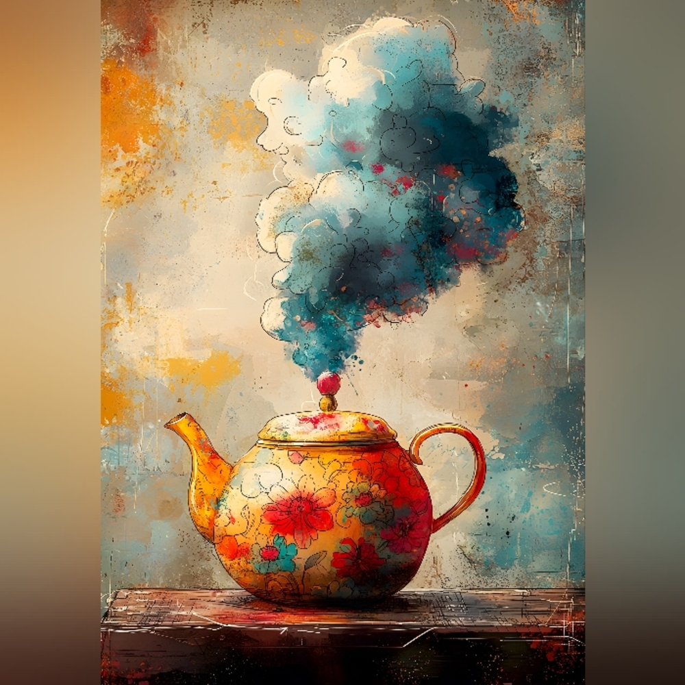 Colorful Teapot Art Print